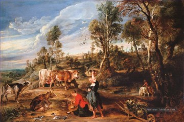 Ferme à Laken Peter Paul Rubens Peinture à l'huile